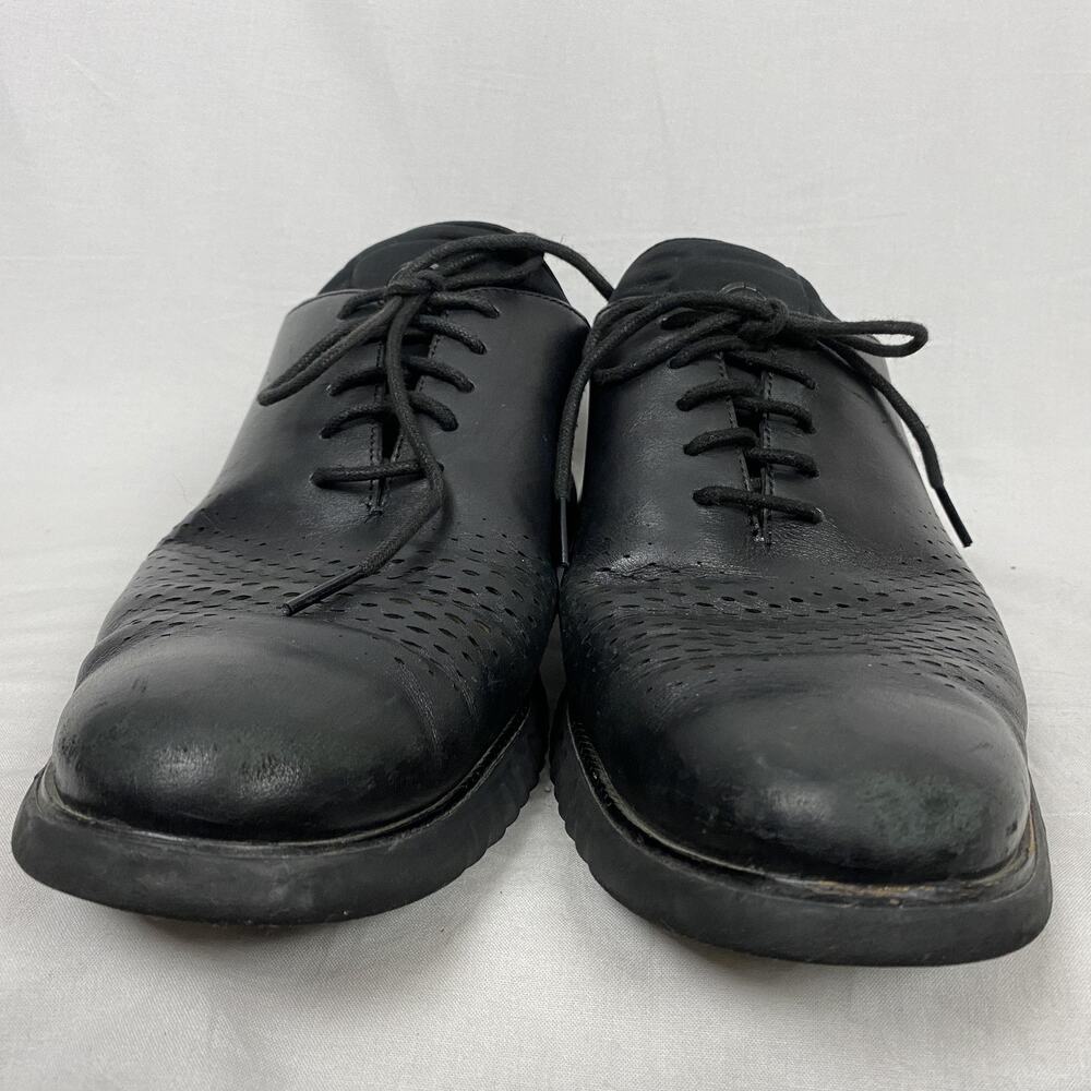 Cole Haan 2.ZERØGRAND Laser Wingtip Oxford Shoes Mens 13 Black Leather C23832 - Picture 3 of 12